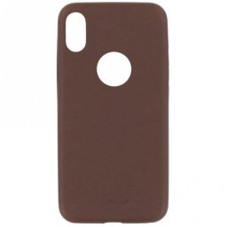 Husa Carcasa slim din Piele sintetica pentru iPhone X/XS, Maro