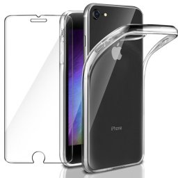 Husa Carcasa Tellur Glass Max pentru iPhone 8, Transparenta