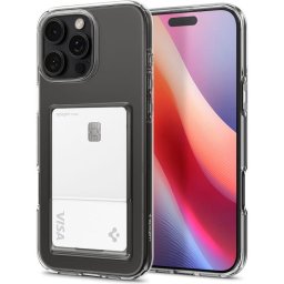 Husa Carcasa Crystal Slot pentru iPhone 16 Pro Max, transparenta