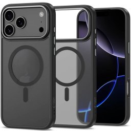 Husa Tech-Protect TP Camedge MagSafe ramă gunmetal finisaj premium mat - Husă telefon - compatibil cu Apple iPhone 17 Pro / Motorola iPhone 17 Pro - MagSafe - culoare Negru