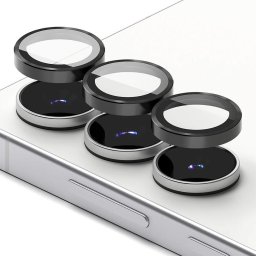 Folie Camera pentru Samsung Galaxy S25 FE (set 2) - Ringke Camera Lens Frame Glass - Black