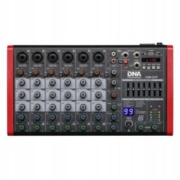 Consola DJ CM8-DSP, USB, Bluetooth, Negru/Rosu