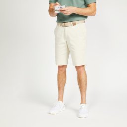 Bermude chino bumbac golf MW500 Bej Bărbați