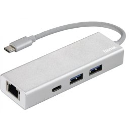 HAMA USB Type C HUB argint