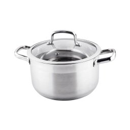 Oală cu capac 24 cm oțel inoxidabil Lamart