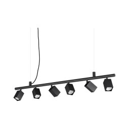 Ideal Lux - Lustră LED DYNAMITE suspendată pe cablu 6xGU10/7W/230V CRI 90, neagră