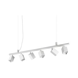 Ideal Lux - Pendul LED DYNAMITE 6 x GU10 / 7W / 230V CRI 90, alb