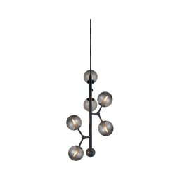 Halo Design 738854 - Lustră cu cablu ATOM, 6xG9/28W/230V, diametru 30 cm, negru/k. negru