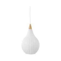Halo Design 746262 - Pendul pe cablu DROPS 1xE27/40W/230V Ø 30 cm alb/stejar
