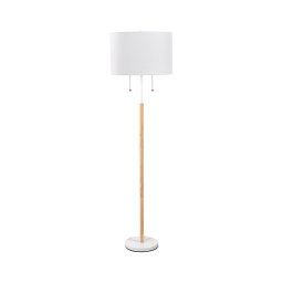 Lampă de podea FOGO, 2x E27/15W/230V, alb/bej