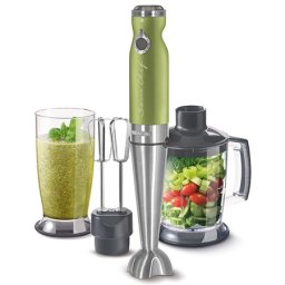 Mixer de mana 4 în 1 Sencor 1200 W, set cu tocator, tel si pahar 800 ml