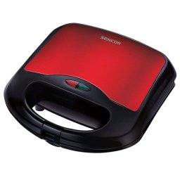 Sandwich maker Sencor 700W rosu, placi antiaderente, 2 sandwich-uri