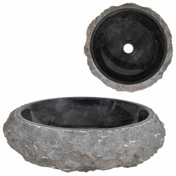 Chiuveta, negru, 40 x 12 cm, marmura GartenMobel Dekor