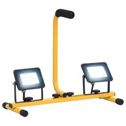 Proiector cu LED si maner, 2x20 W, alb rece GartenMobel Dekor