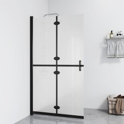 Perete de dus walk-in pliabil, 90x190 cm, sticla ESG mata GartenMobel Dekor