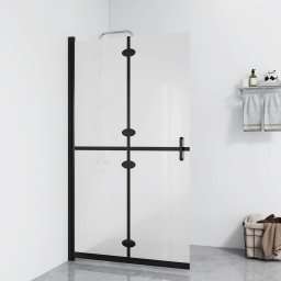 Perete de dus walk-in pliabil, 120x190 cm, sticla ESG mata GartenMobel Dekor