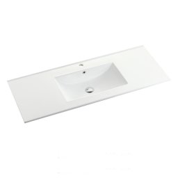 Lavoar baie Leziter V955 cu 1 cuva, design plat, ceramica alba, 120 cm