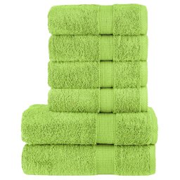 Set de prosoape premium SOLUND, 6 piese, verde mar, 600 g/m² GartenMobel Dekor