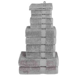 Set de prosoape premium SOLUND, 12 piese, gri, 600 g/m² GartenMobel Dekor