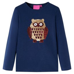 Tricou pentru copii cu maneci lungi, bleumarin 104 GartenMobel Dekor