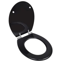 Capac WC cu închidere silentioasa negru MDF design simplu GartenMobel Dekor