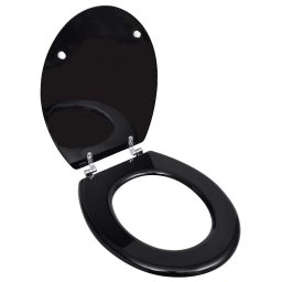 Capac WC, negru, MDF, model simplu GartenMobel Dekor
