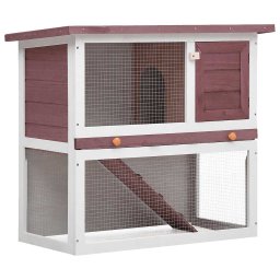 Cusca de iepuri pentru exterior, 1 usa, maro, lemn GartenMobel Dekor