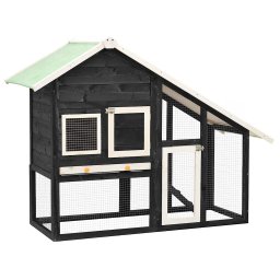 Cusca iepuri, gri/alb,140 x 63 x 120 cm, lemn masiv de brad GartenMobel Dekor