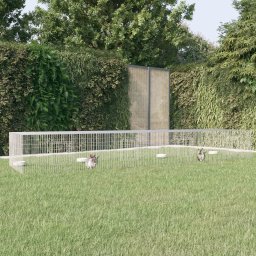 Cusca pentru iepuri, 4 panouri, 325x109x54 cm, fier galvanizat GartenMobel Dekor