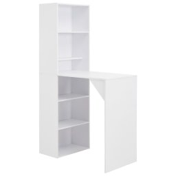 Masa de bar cu dulap, alb, 115 x 59 x 200 cm GartenMobel Dekor