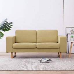 Canapea cu 2 locuri, verde, material textil GartenMobel Dekor