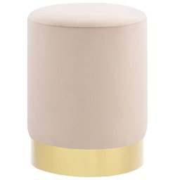 Taburet, culoarea caisei si auriu, catifea 28 x 36 cm GartenMobel Dekor