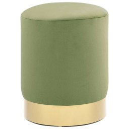 Taburet, verde mustar si auriu, catifea 28 x 36 cm GartenMobel Dekor