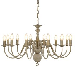 Candelabru, alb vintage, 12 becuri E14 GartenMobel Dekor
