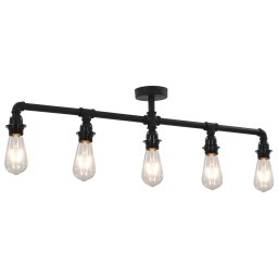 Lampa de tavan, negru, 5 becuri x E27 GartenMobel Dekor