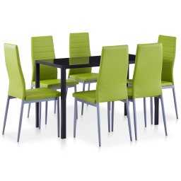 Set mobilier de bucatarie, 7 piese, verde GartenMobel Dekor