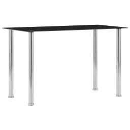 Masa de bucatarie, negru, 120 x 60 x 75 cm, sticla securizata GartenMobel Dekor