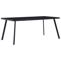 Masa de bucatarie, negru, 160 x 80 x 75 cm, sticla securizata GartenMobel Dekor
