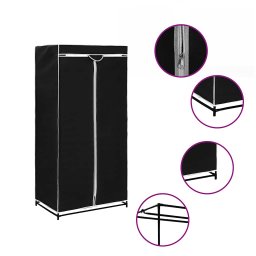 Sifonier, negru, 75 x 50 x 160 cm GartenMobel Dekor