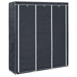 Dulap cu bare si compartimente, negru, 150x45x175 cm GartenMobel Dekor
