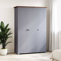 Sifonier cu 3 usi, gri, 118 x 50 x 171,5 cm, pin gama Panama GartenMobel Dekor