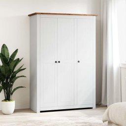 Sifonier cu 3 usi, alb, 118 x 50 x 171,5 cm, pin gama Panama GartenMobel Dekor