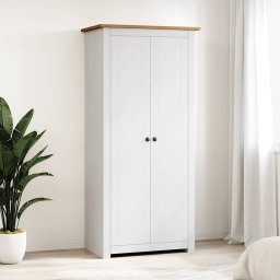 Sifonier, alb, 80 x 50 x 171,5 cm, lemn masiv pin gama Panama GartenMobel Dekor