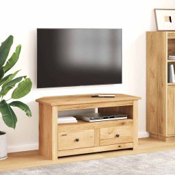 Comoda TV de colt, 93x49x49 cm, lemn masiv de pin, gama Panama GartenMobel Dekor