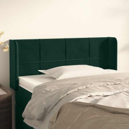 Tablie pat cu aripioare verde închis 93x16x78/88 cm catifea GartenMobel Dekor