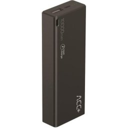 Acumulator extern Maxcom ACC+ THIN, Fast Charge, 10000 mAh, Cablu MicroUSB inclus, Negru
