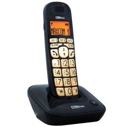 Telefon DECT Maxcom MC6800, Telefon digital fara fir, taste mari retroiluminate, Negru