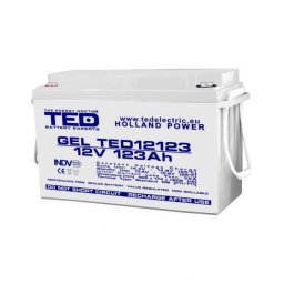 Acumulator AGM VRLA 12V 123A GEL Deep Cycle 405mm x 173mm x h 220mm F11 M8 TED Battery Expert Holland TED003508 (1)