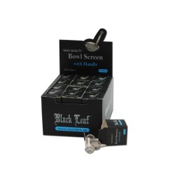 Site metalice cu maner Black leaf pipa / bong 15mm x3