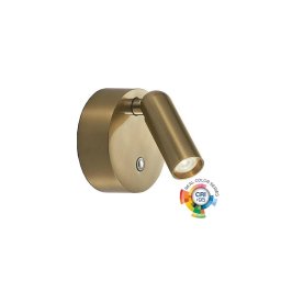 Ideal Lux - Spot de perete BEAN LED dimerizabil, reîncărcabil, 3W/5V, CRI95, alamă